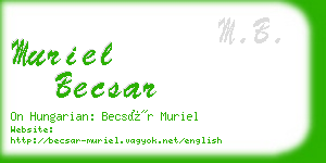 muriel becsar business card